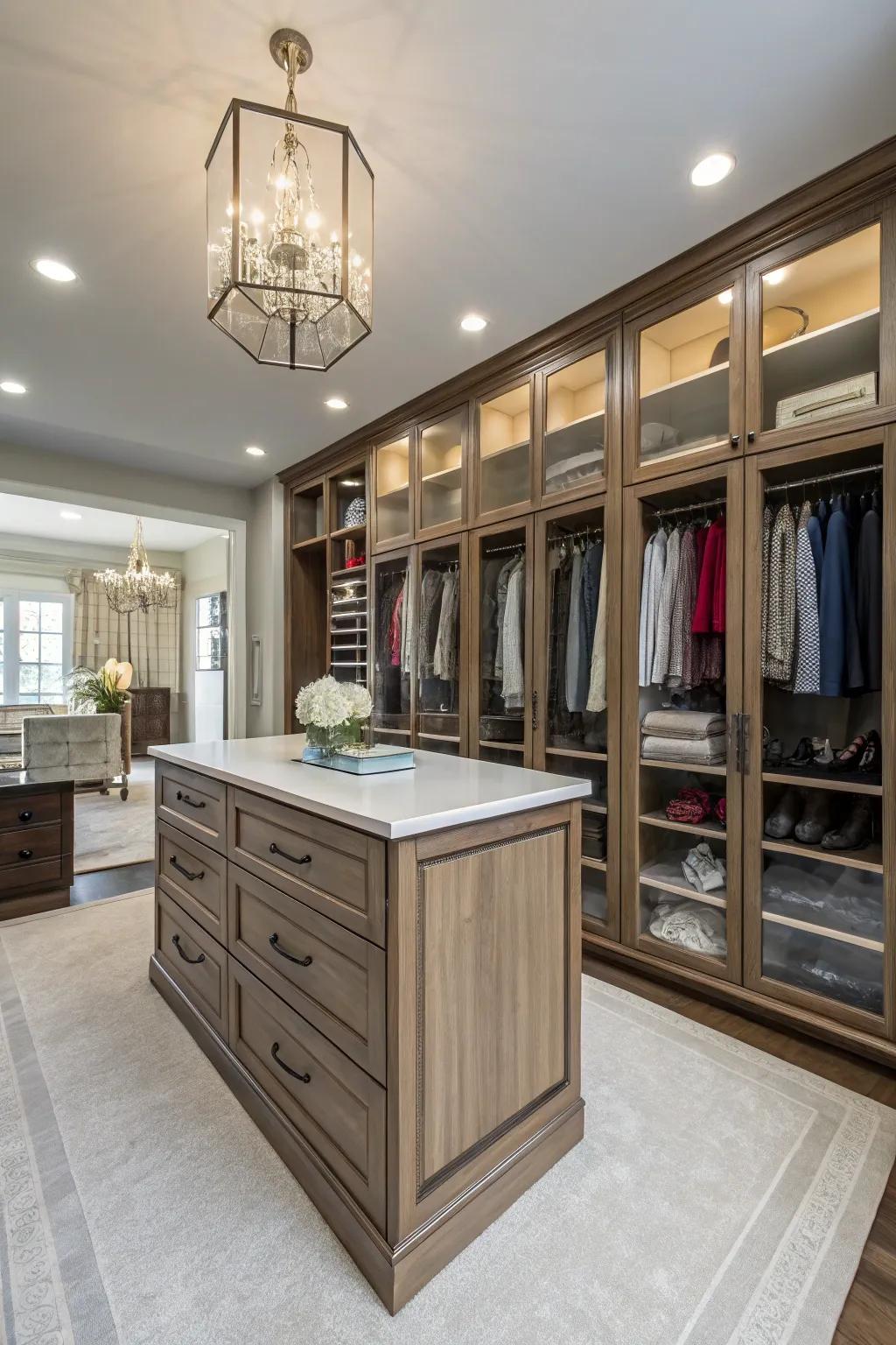 An island boosts storage and flair.