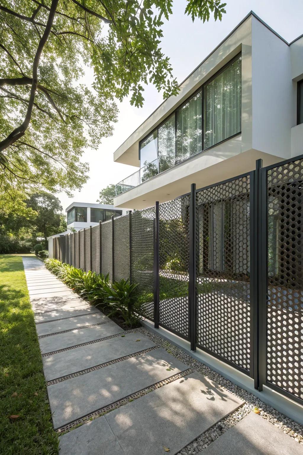 Perforated sheets offer contemporary privacy solutions