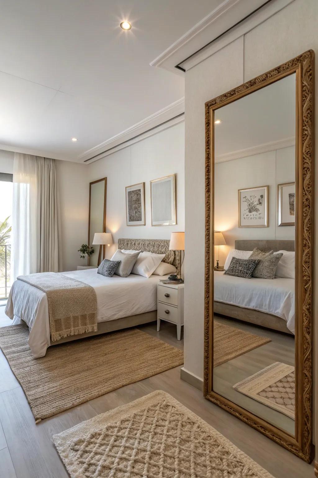 Lightweight framed mirrors add subtle sophistication to any decor style.