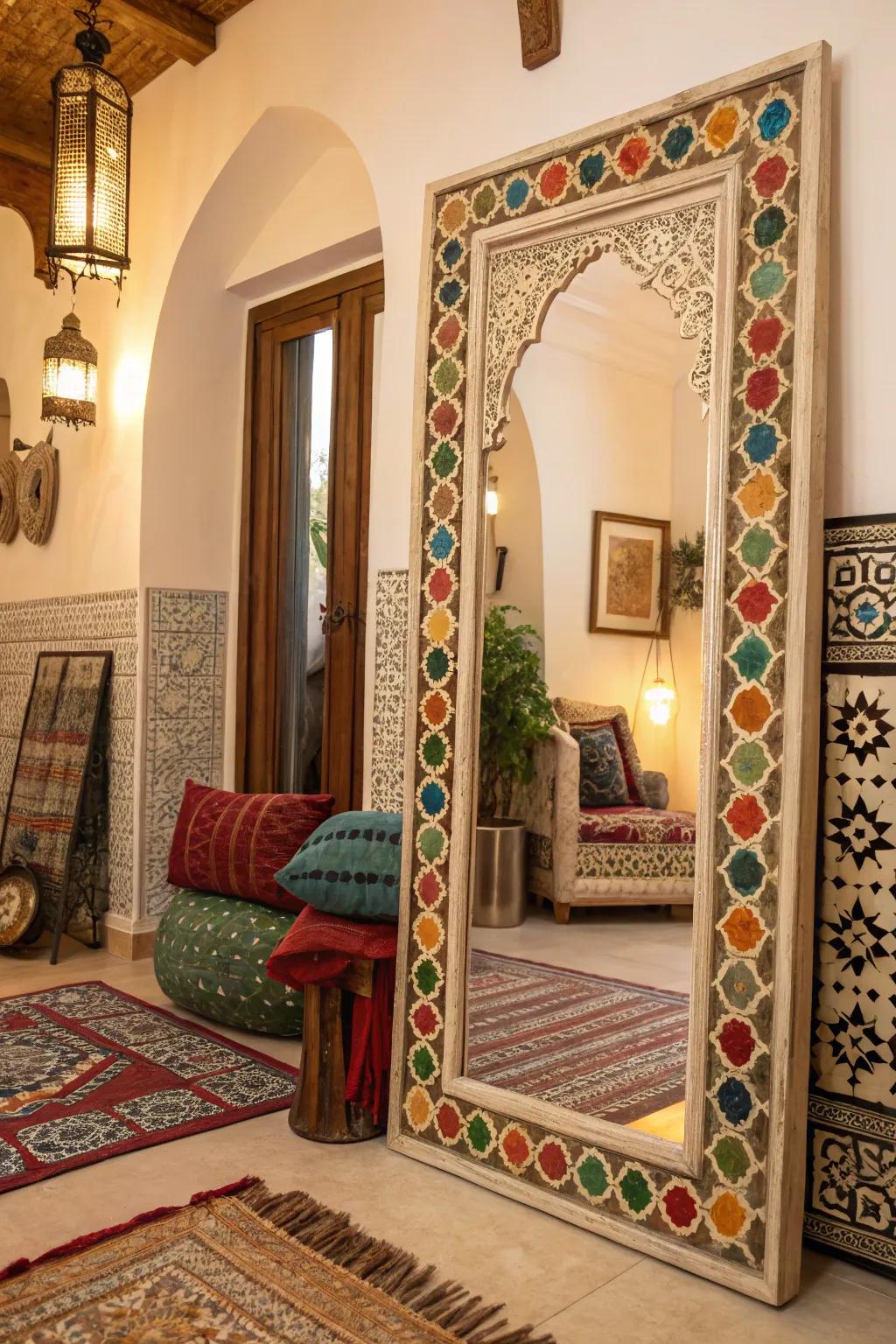 Your international travels are reflected in cultural designs.