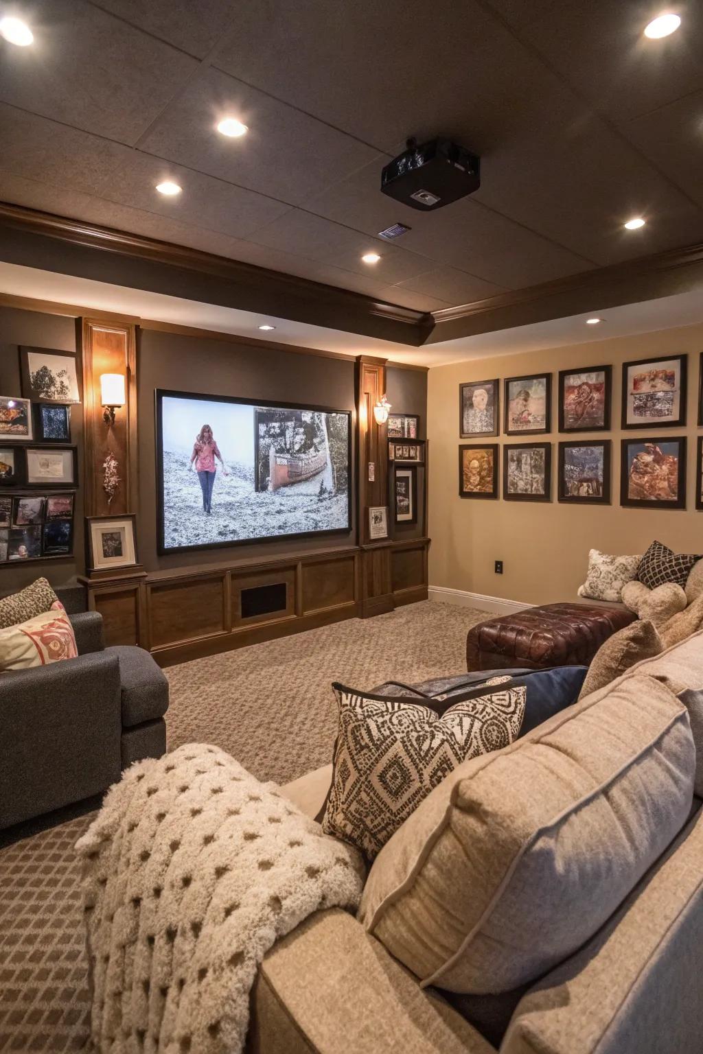 Personal touches render your film room unique.