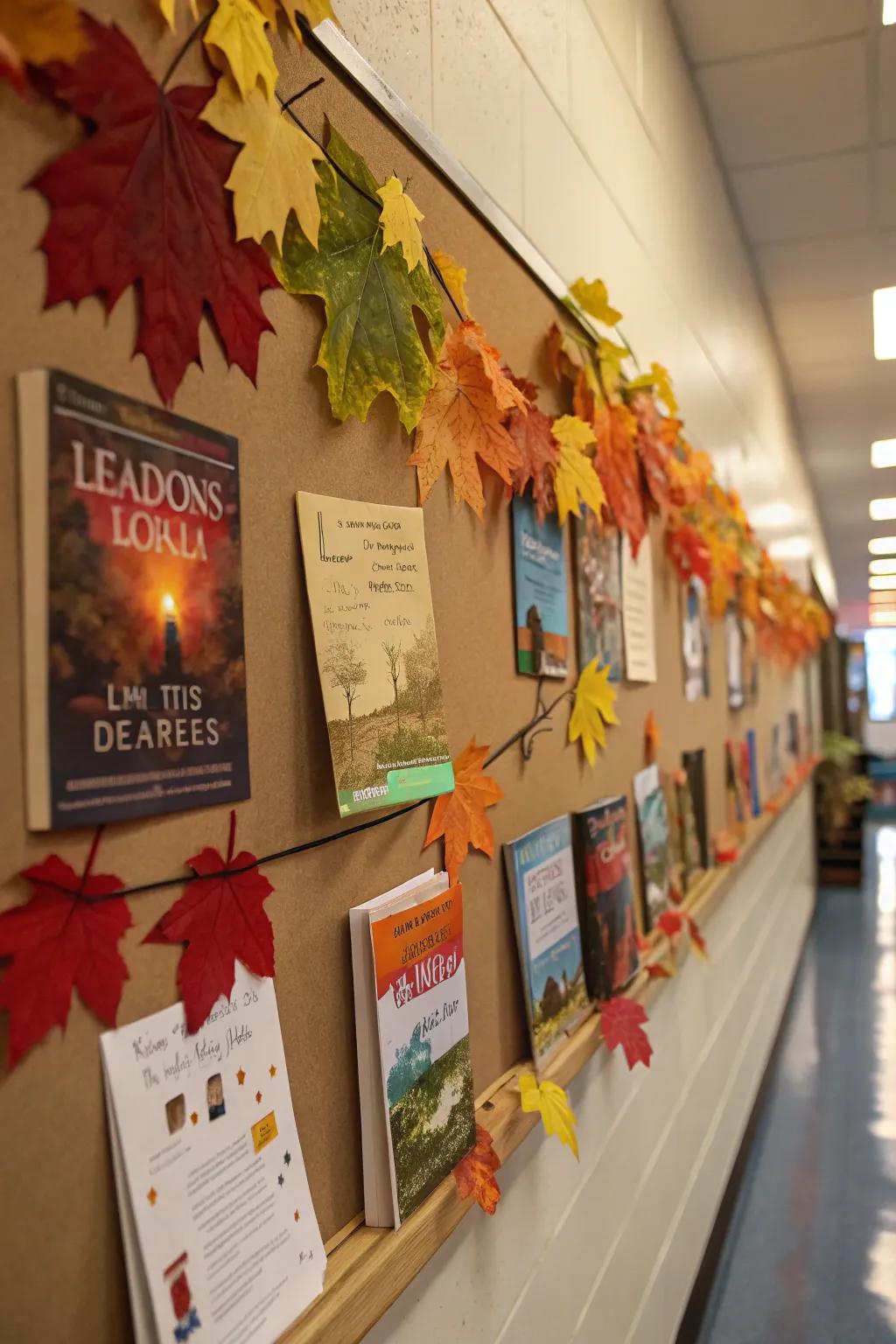 'Book Nook' bulletin board.