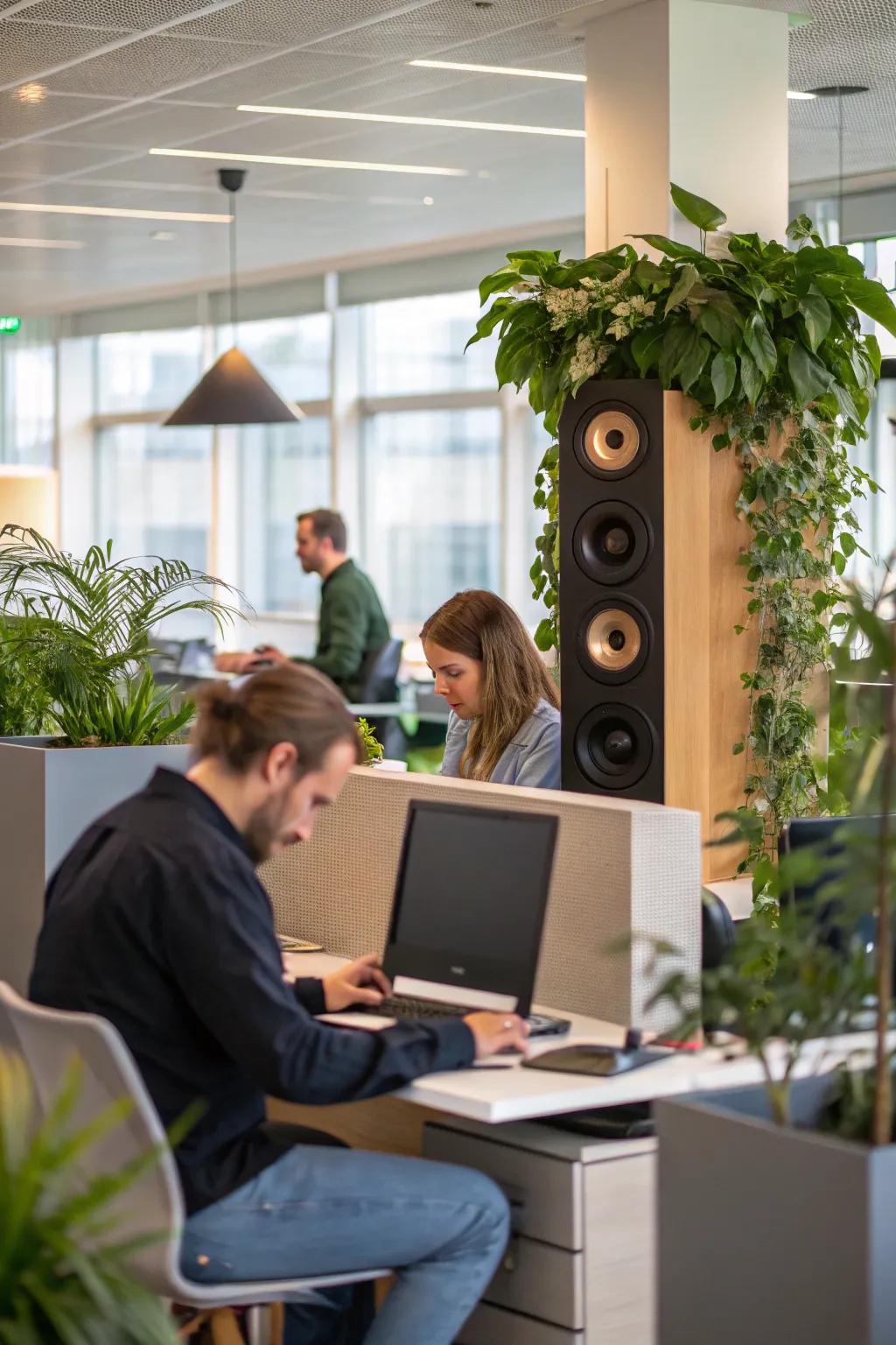 Enhance the office using ambient nature.