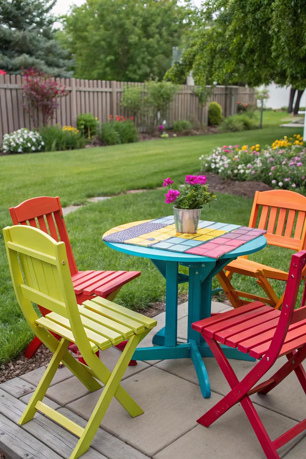 Painted outdoor details bring new life and color.