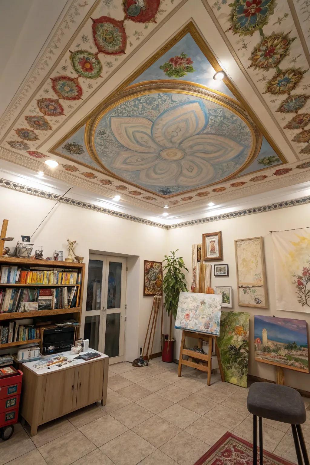 Coating artistry delivers a creative and exceptional ceiling design.