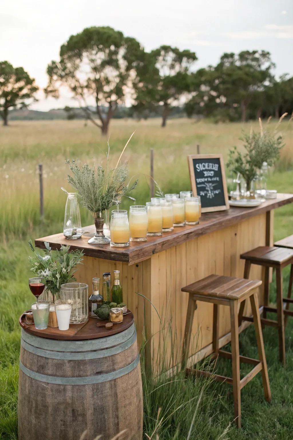 Herb-infused cocktails inject a distinctive flavor to the celebration.