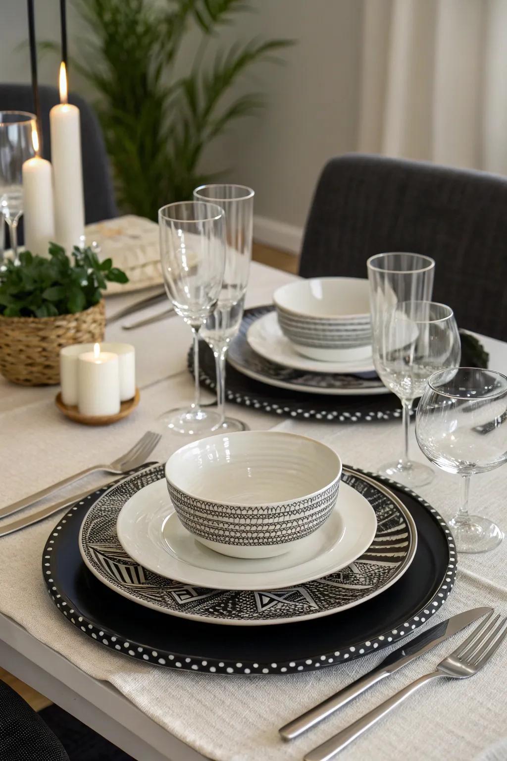 Achieve timeless elegance through classic monochrome.