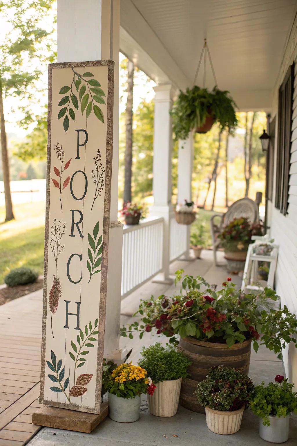 A nature-inspired sign connecting your home with the environment.