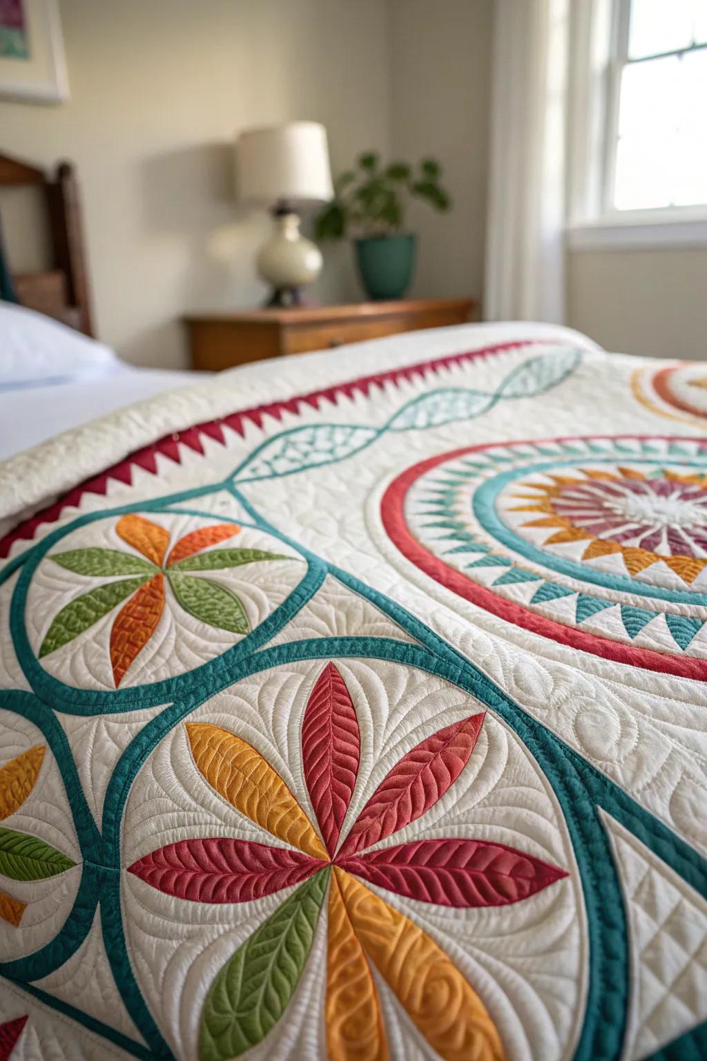 Echo quilting will add some texture and help to highlight patterns.