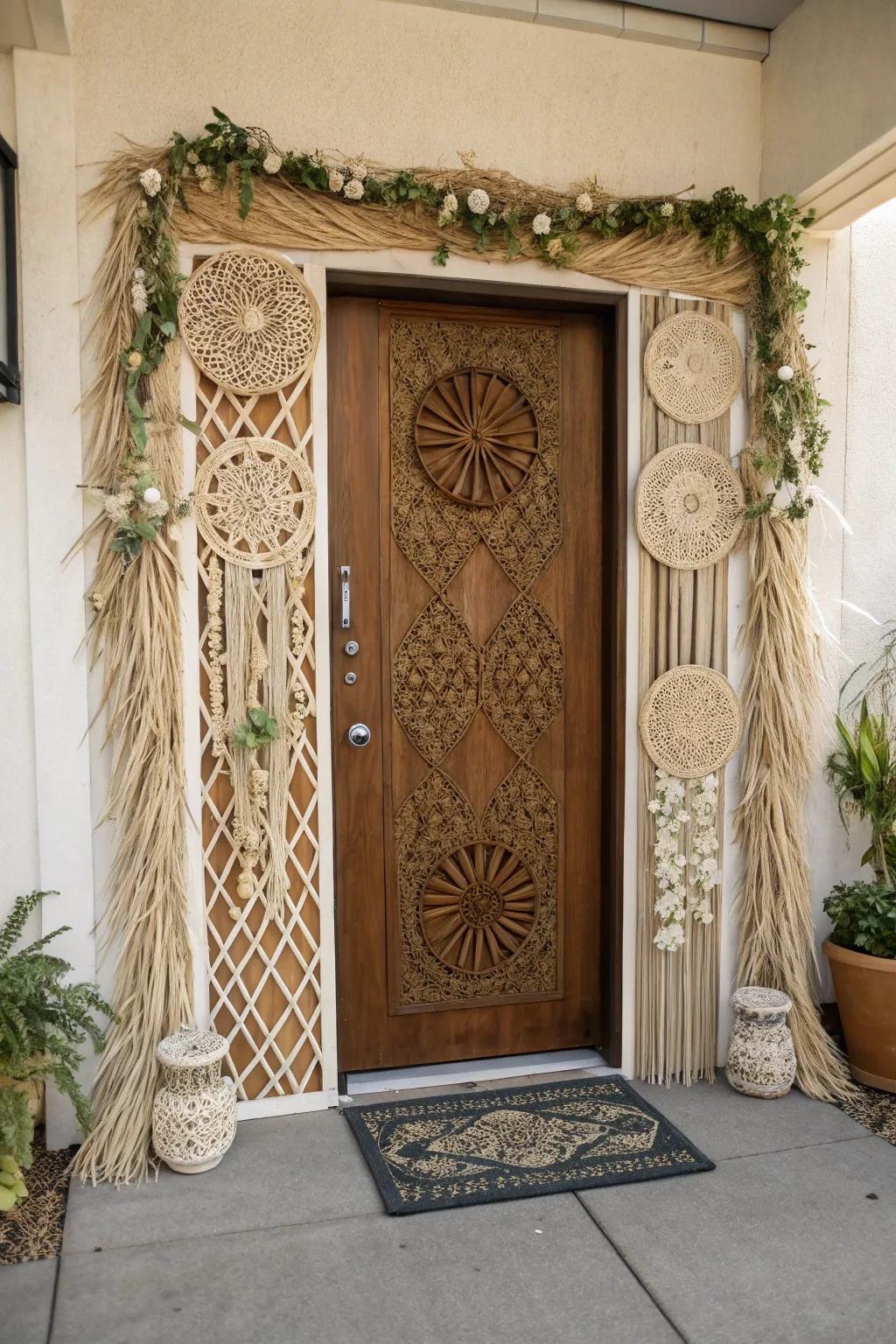 Chic eco-friendly patterns for a sustainable accent.