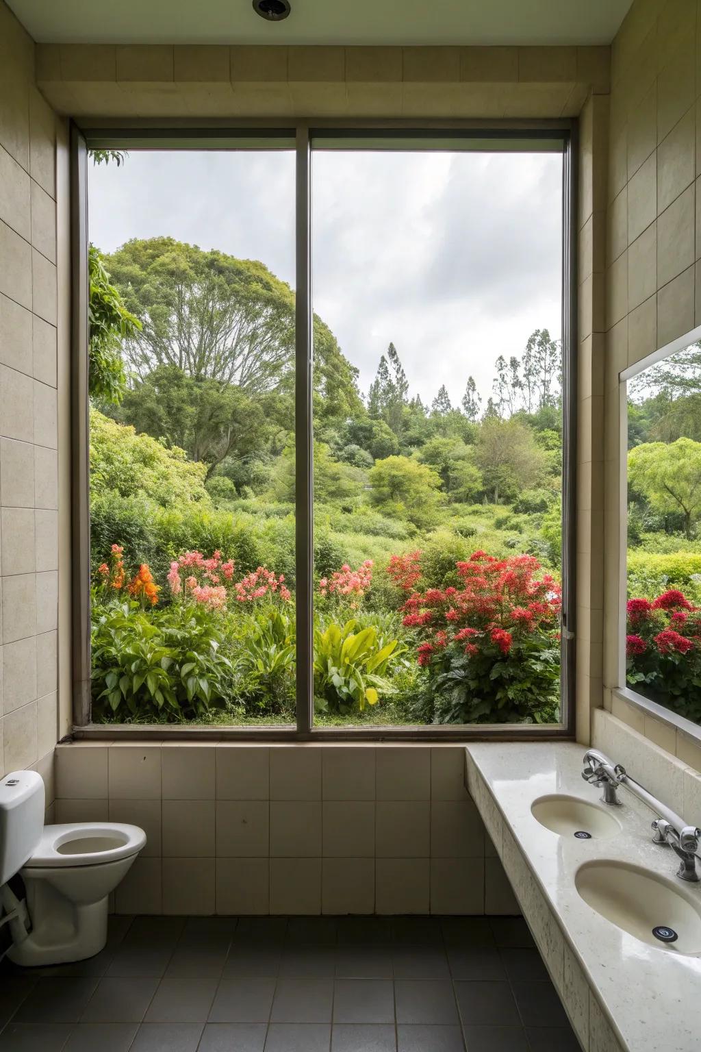 A picture window brings in light and frames the view beautifully.