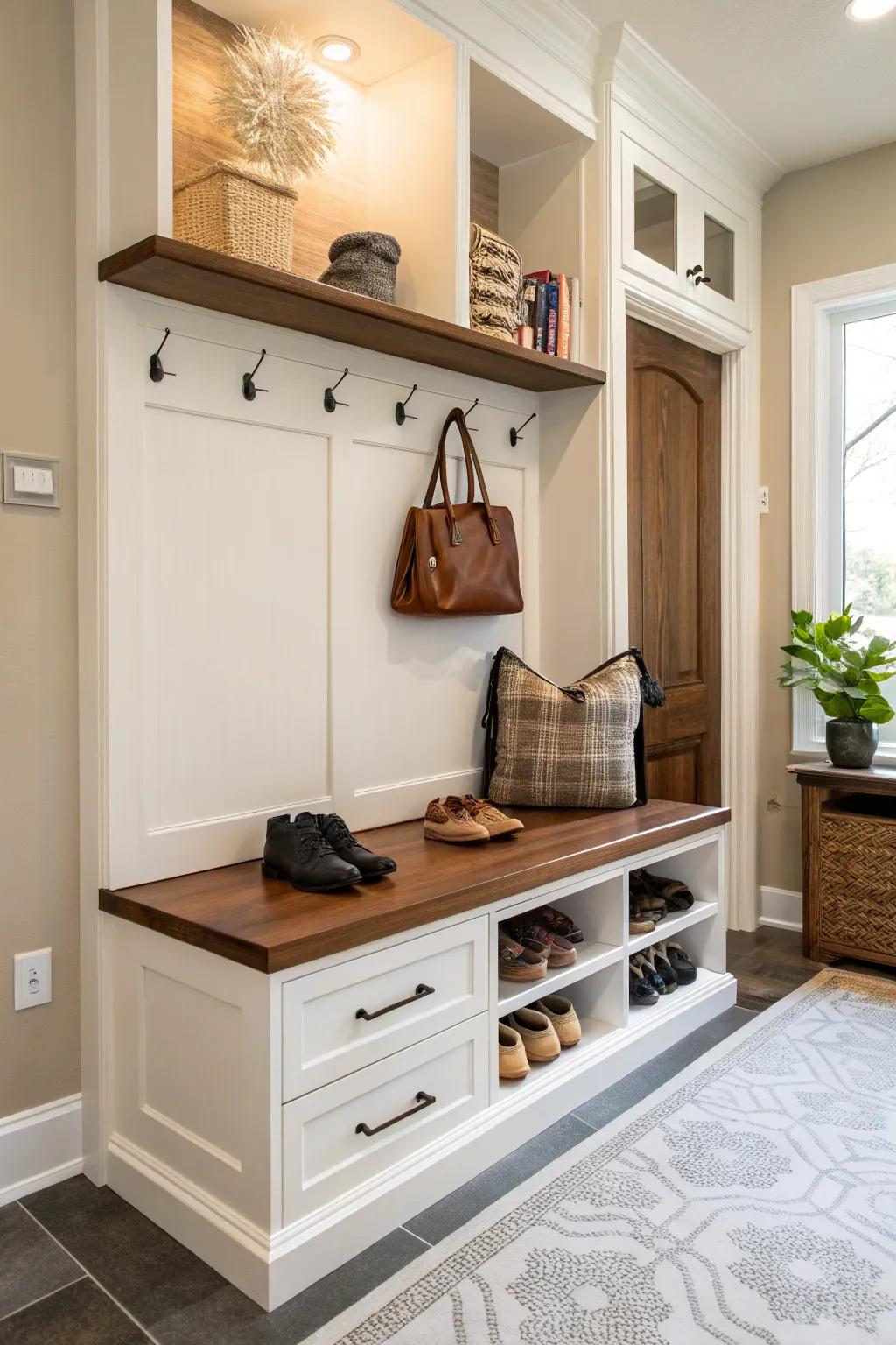 A bench combines function with style in your home.