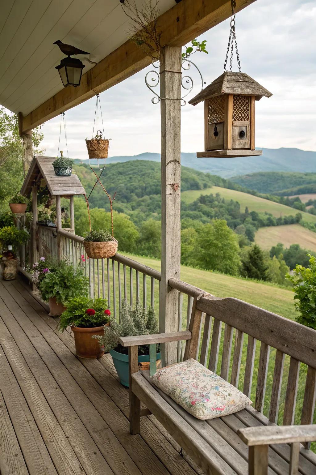 Bird feeders invite nature.