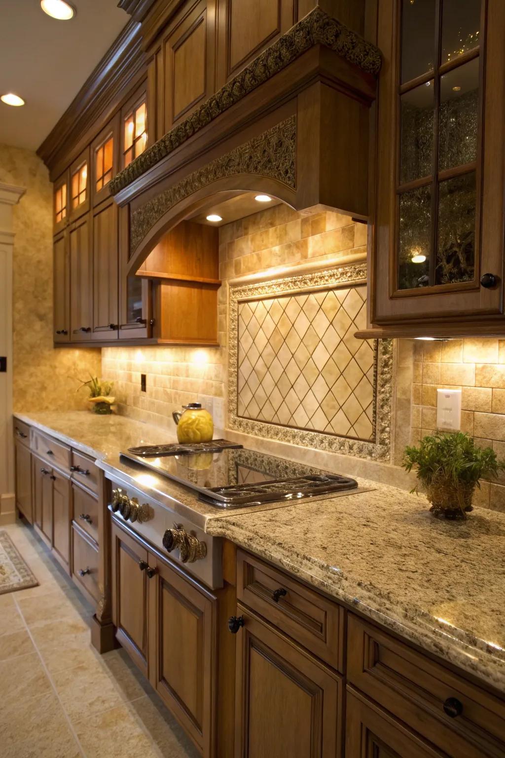 Zellige tiles introduce artisanal charm and depth to the kitchen.