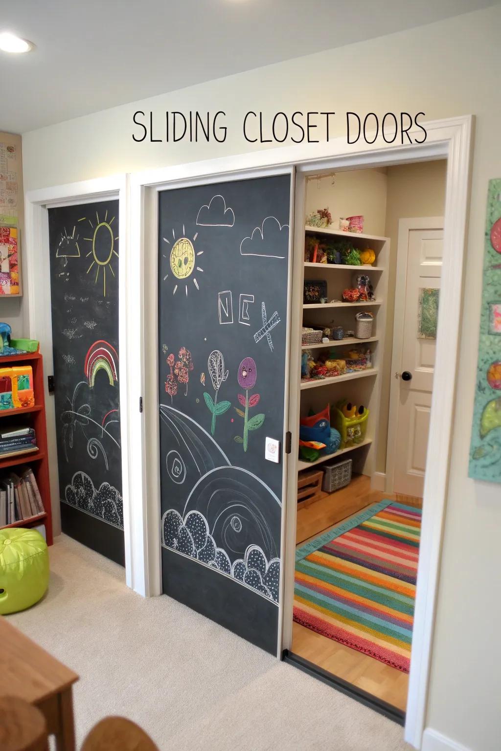 Interactive chalkboard panels delivering creative fun.