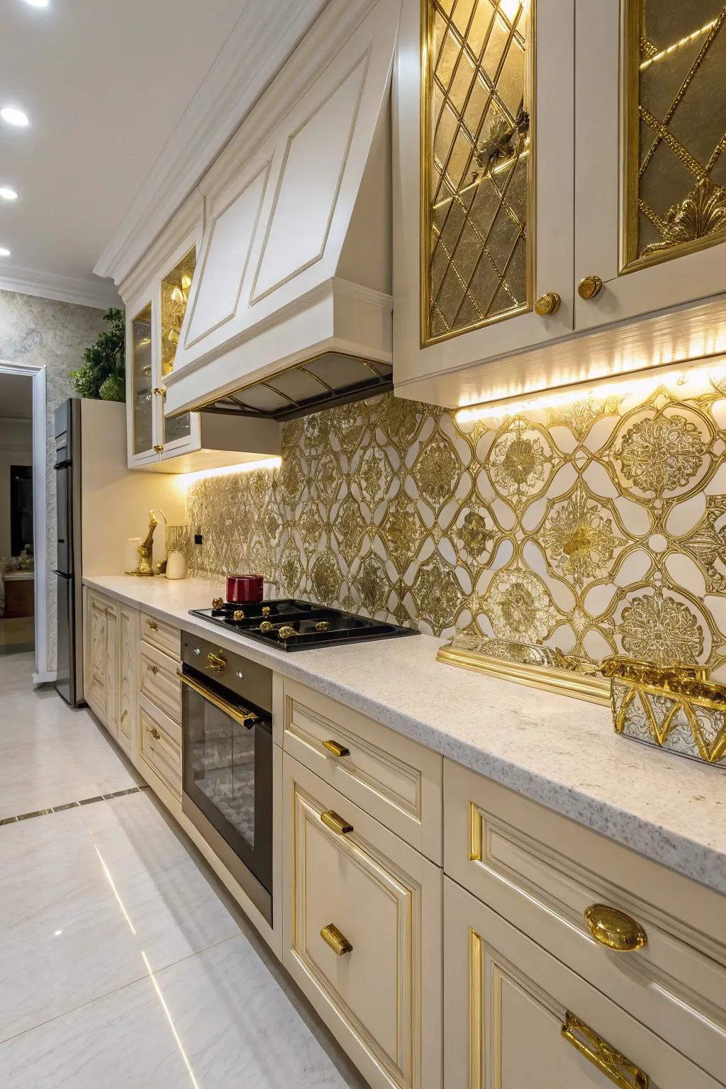 Improve elegance, by adding a hint of gold in your kitchen.