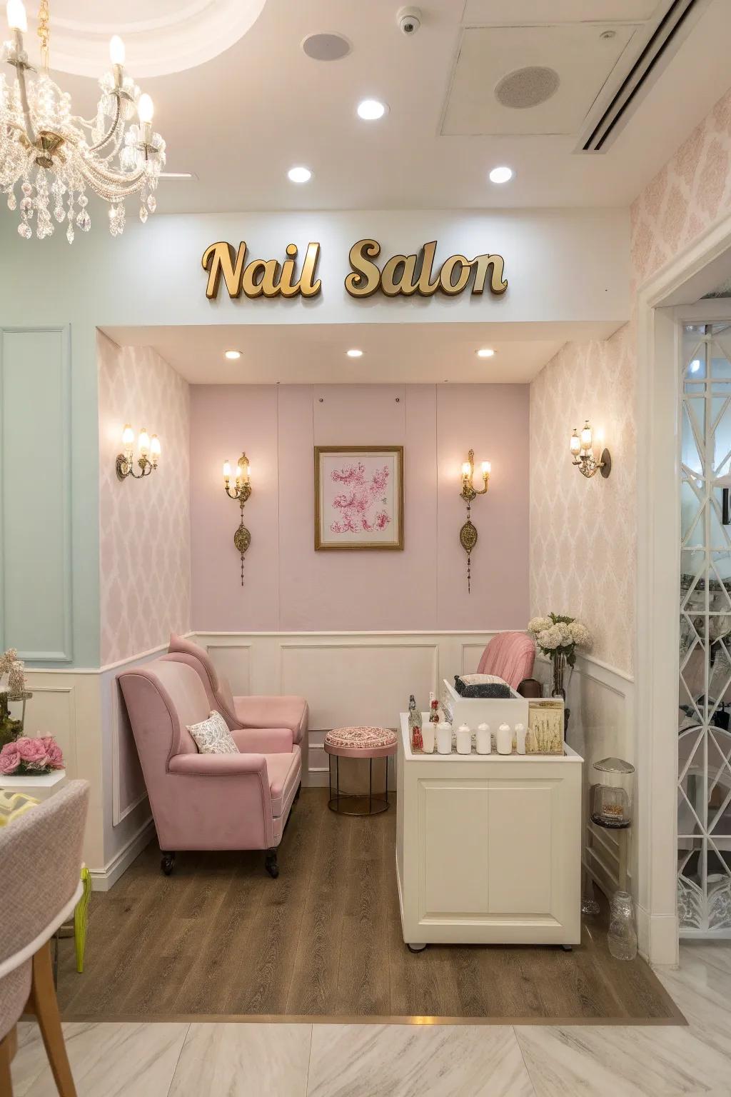 Unique signage gives the area charm and character.