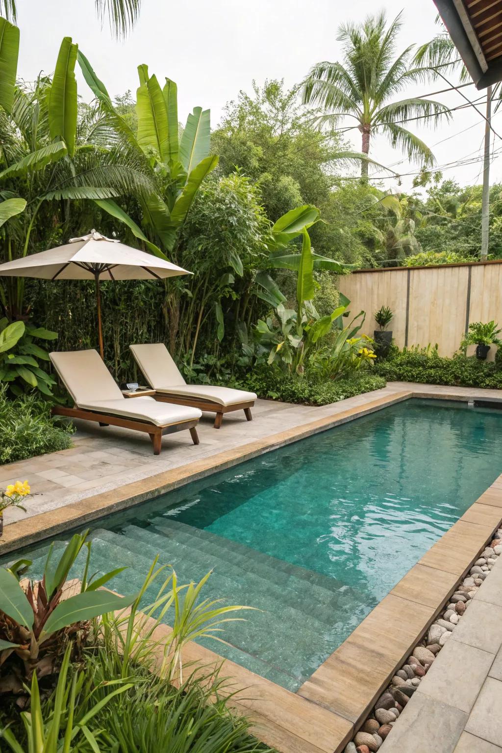 A sunbathing platform provides a perfect sunbathing spot.