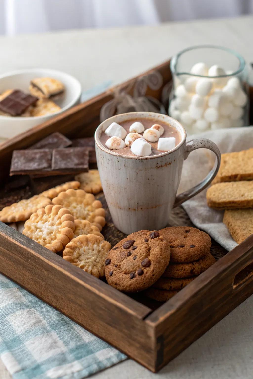 A warm and welcoming tray for a relaxing evening.