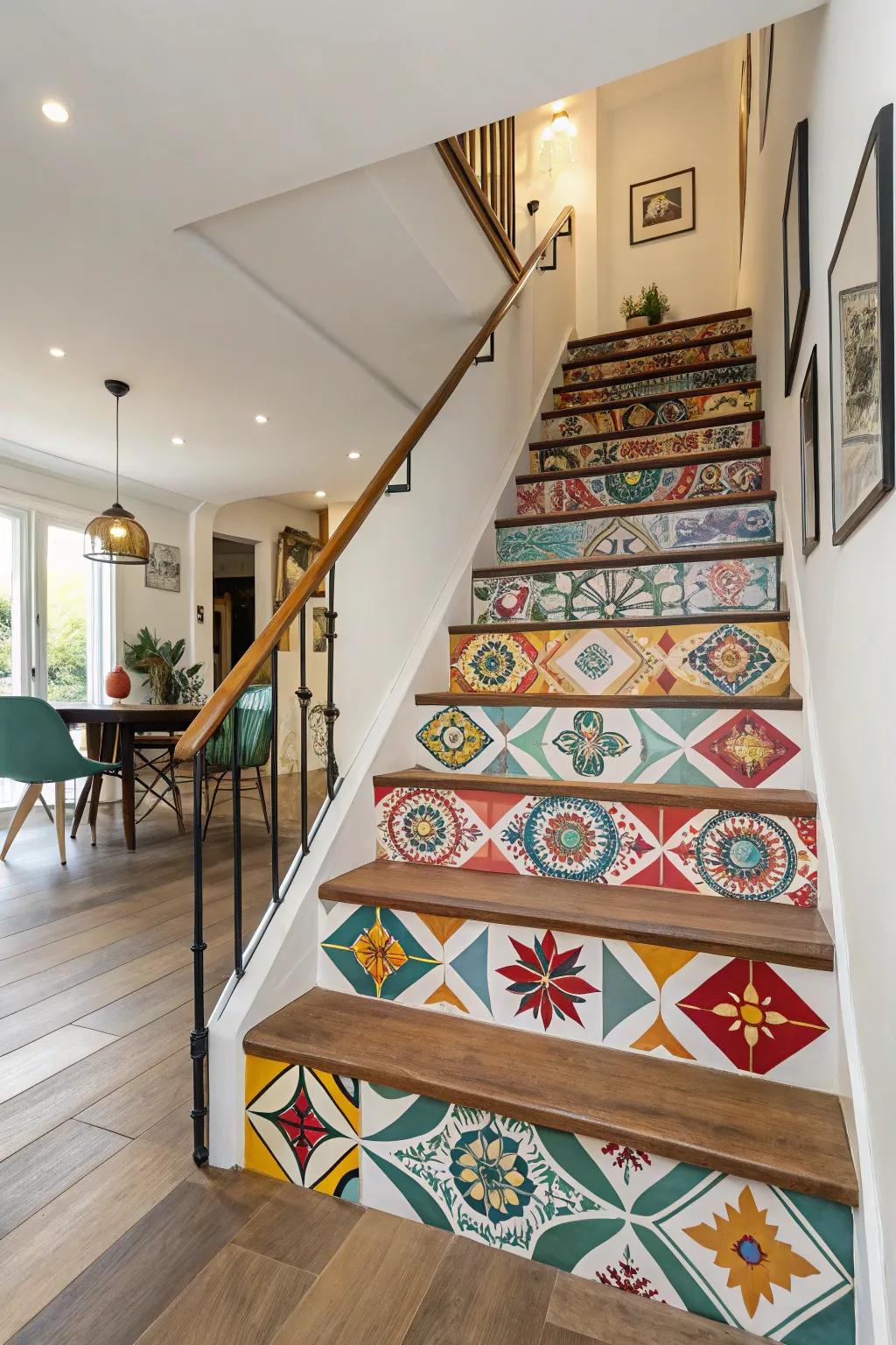 Geometric designs inject a bold and artistic flair.