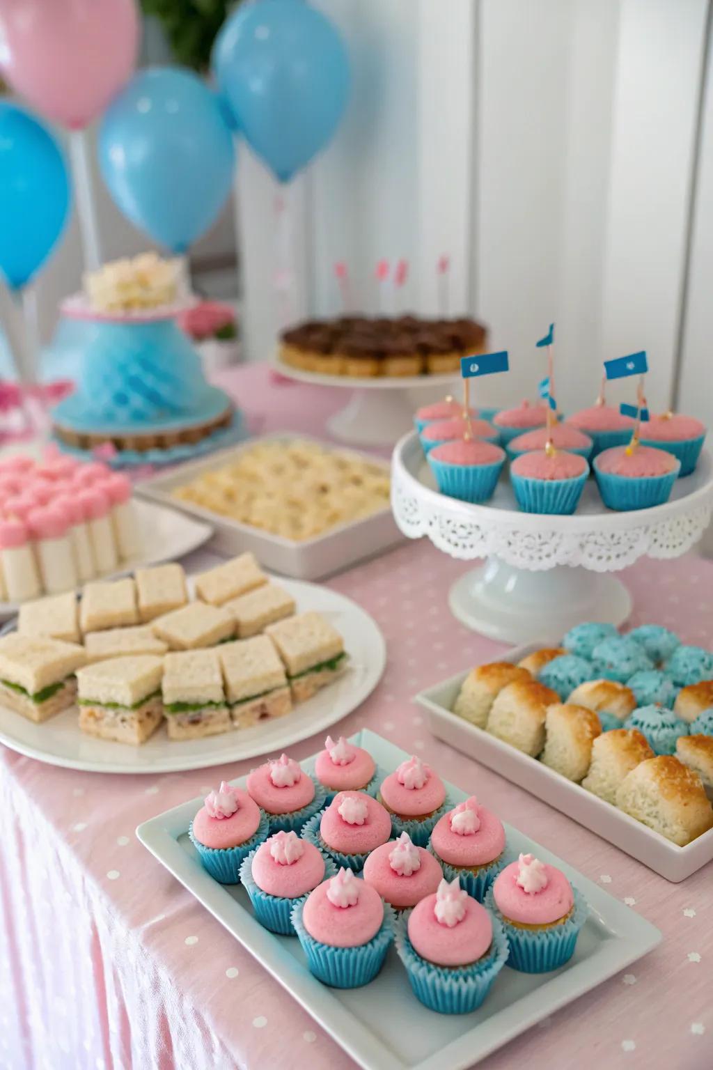 Miniature food displays delight attendees with their attractiveness and flavor.