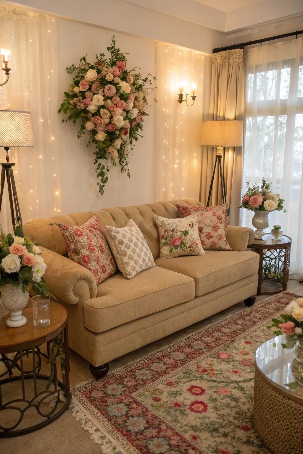 Floral motifs and organic textures bring a refreshing feel indoors.