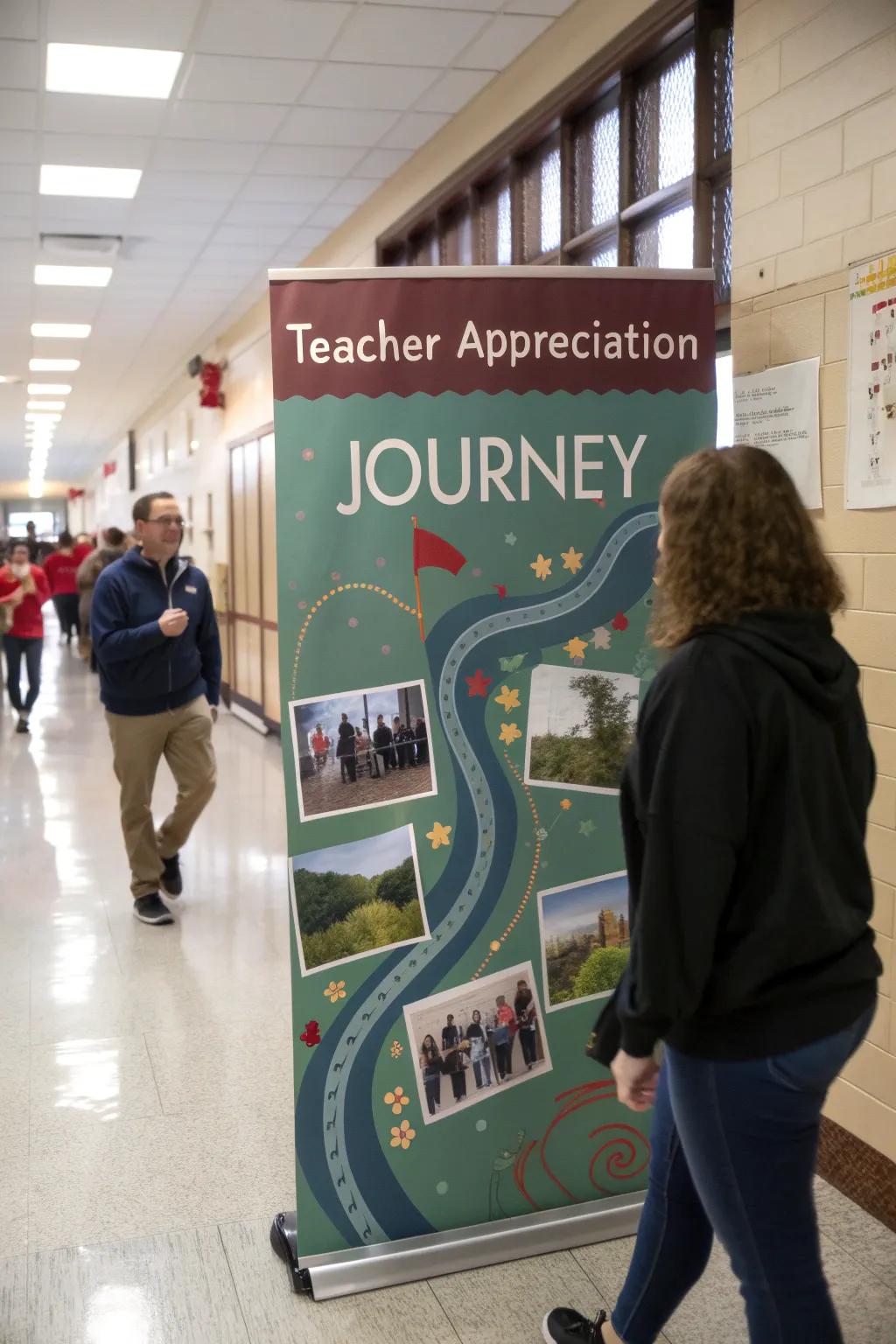 A journey-themed banner celebrating the path of education.