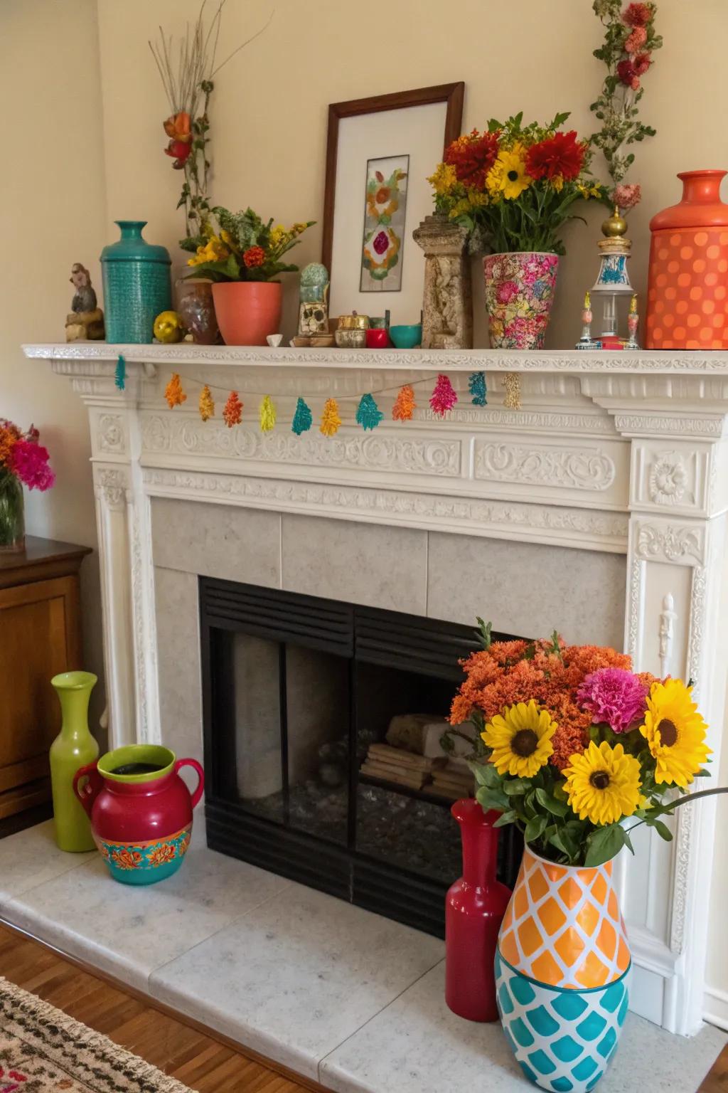 Unexpected color pops add a playful touch to the surround.