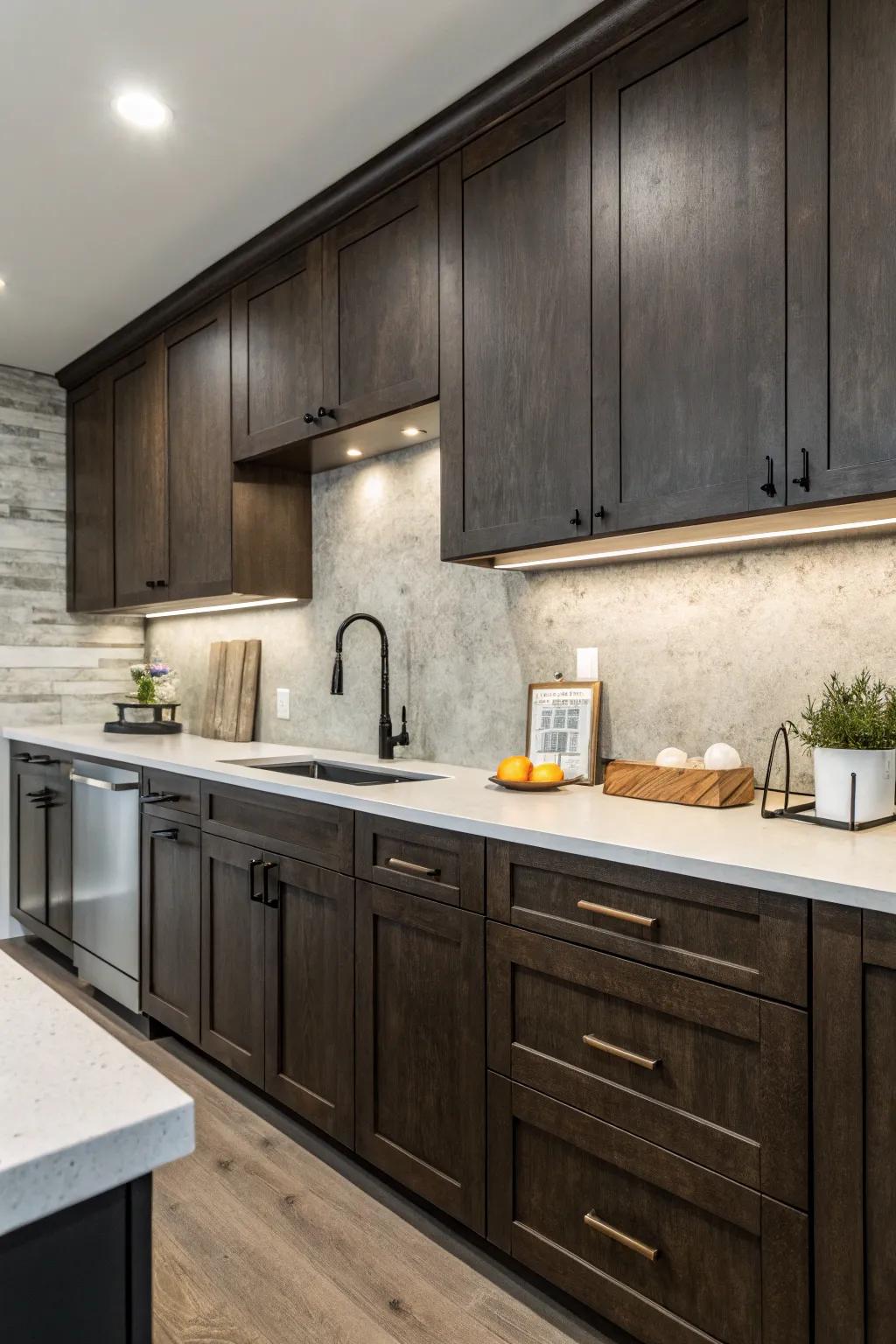 Modern edge using an industrial concrete finish.