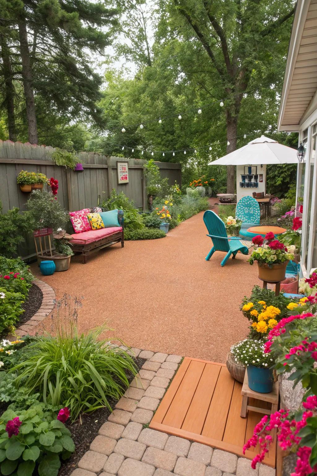 Cork flooring provides a unique and sustainable touch.