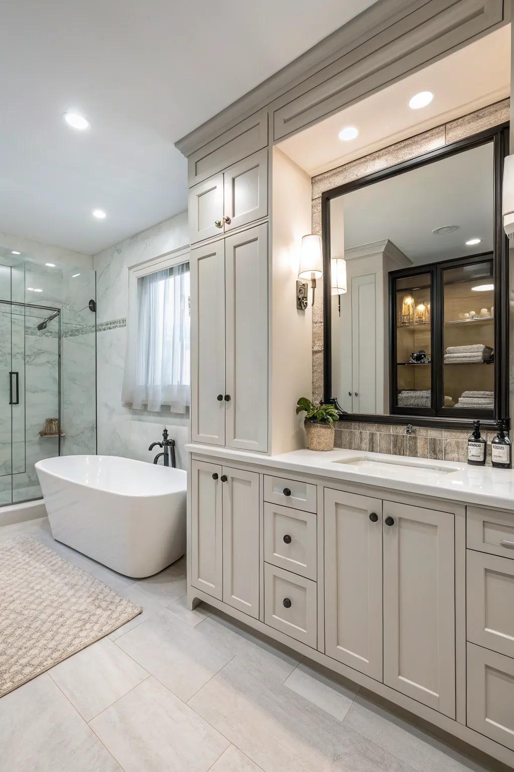 Custom built-ins offer bespoke storage solutions and a perfect fit.
