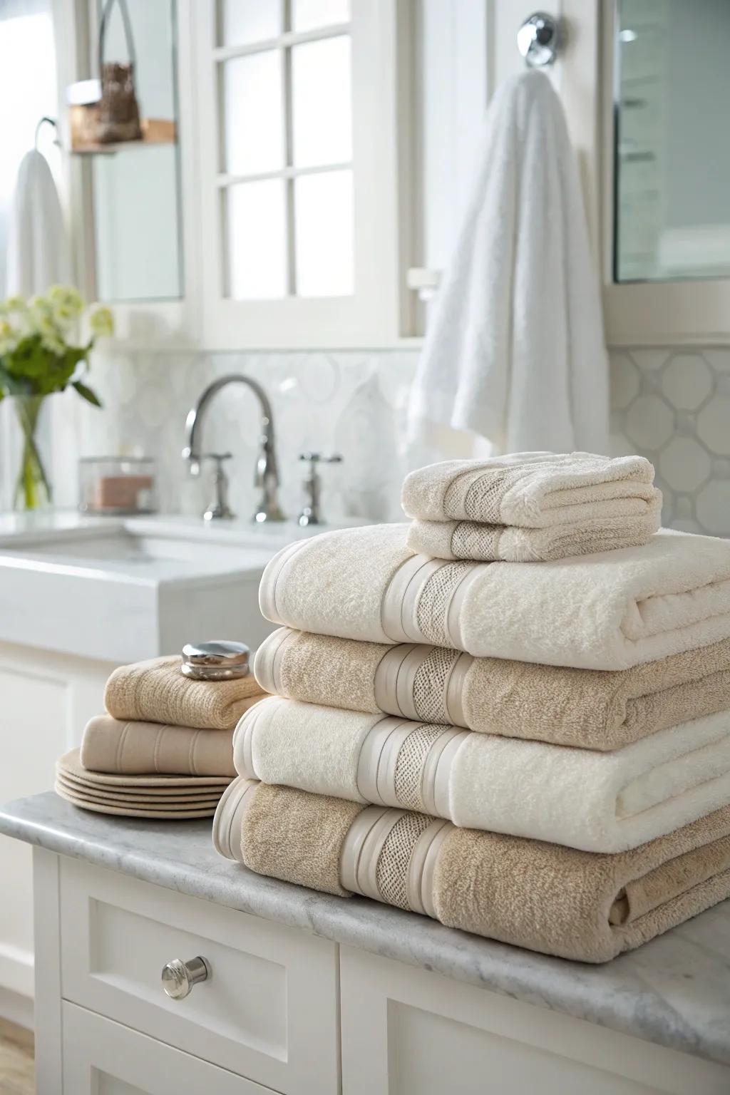 Keep it classic with letter-folded cloths.