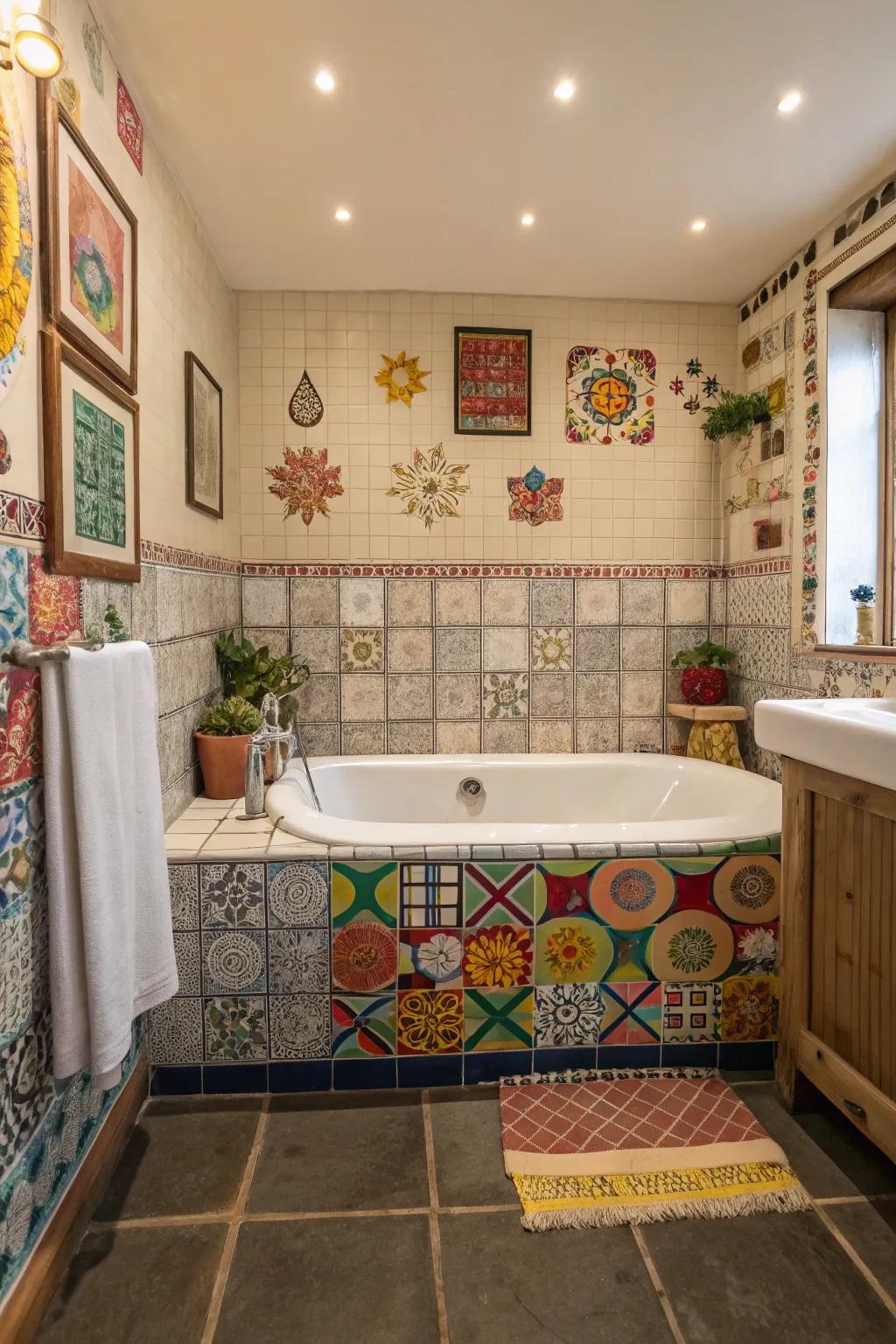 Creative personalization using assorted tile designs