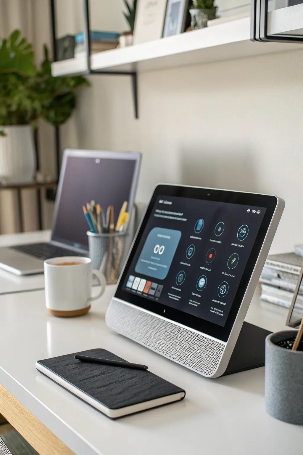 A smart home hub brings convenience and control to your fingertips.