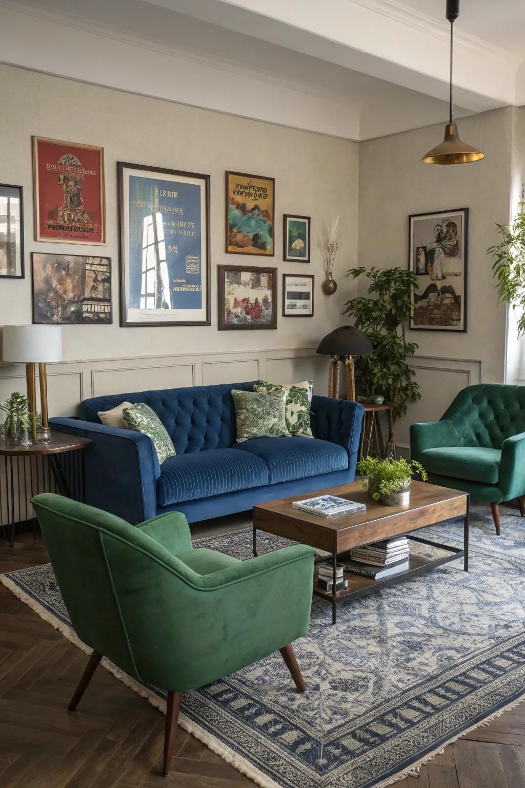 A varied combination offers a rich tapestry of textures and styles.