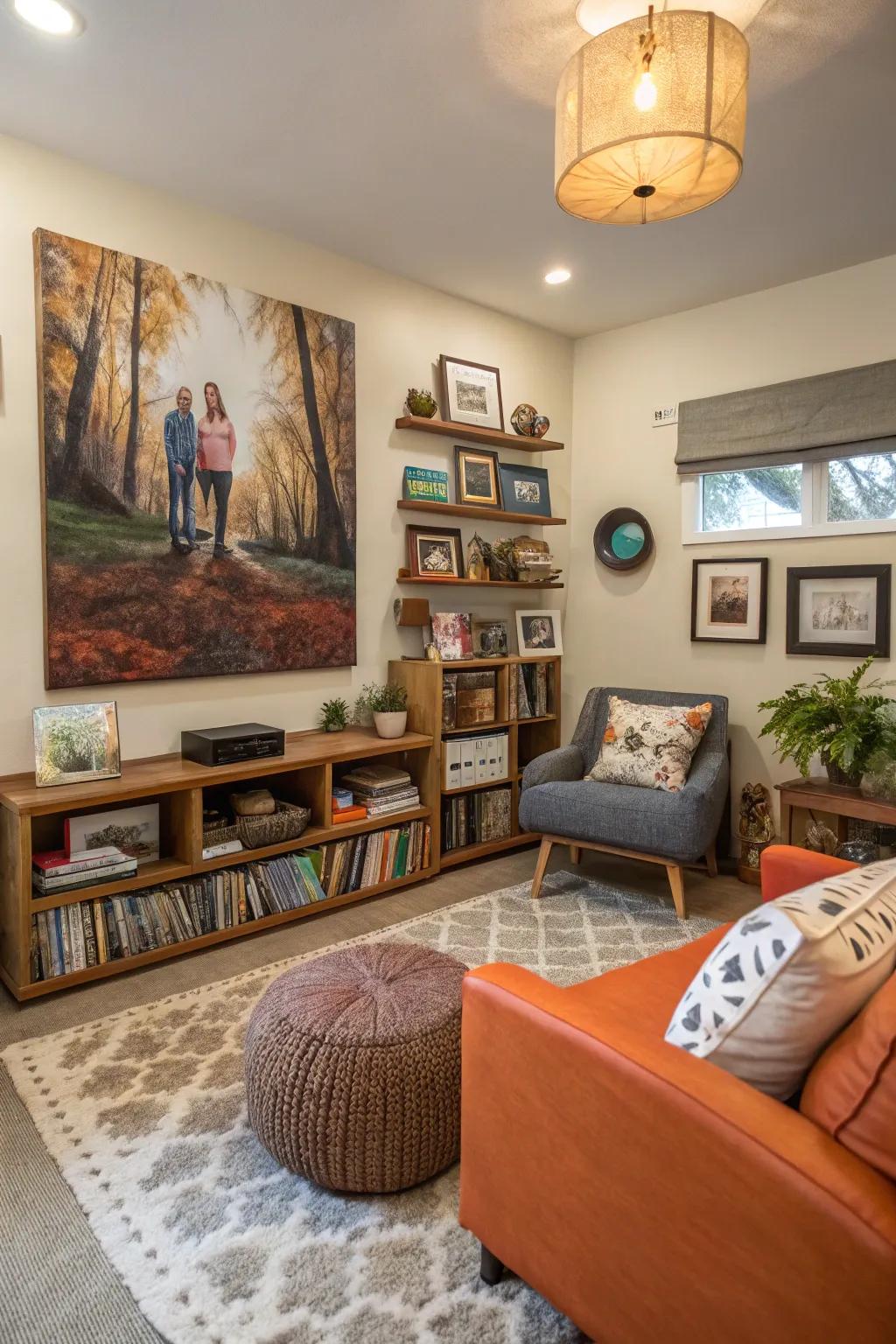 Custom artwork adds a unique touch.