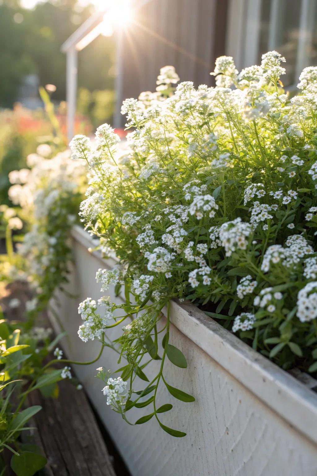 Sweet Alyssum bringing a gentle and fragrant touch to the garden.