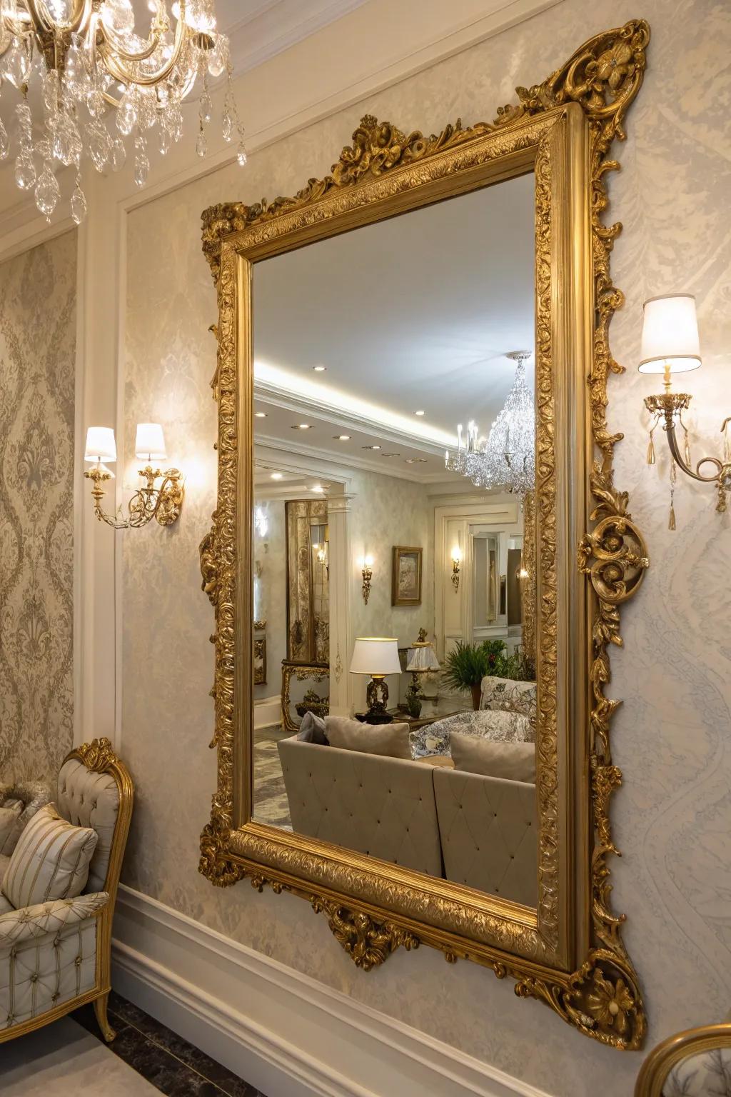 Mirrors maximize light and space.