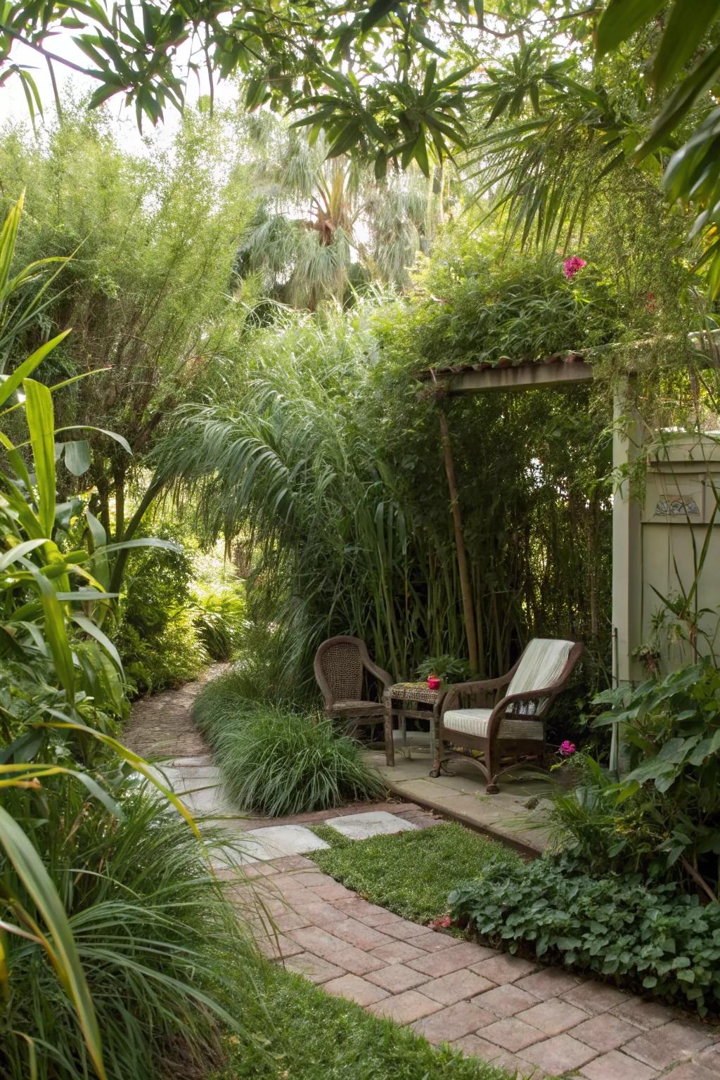 A hidden nook offers a private escape within your yard.