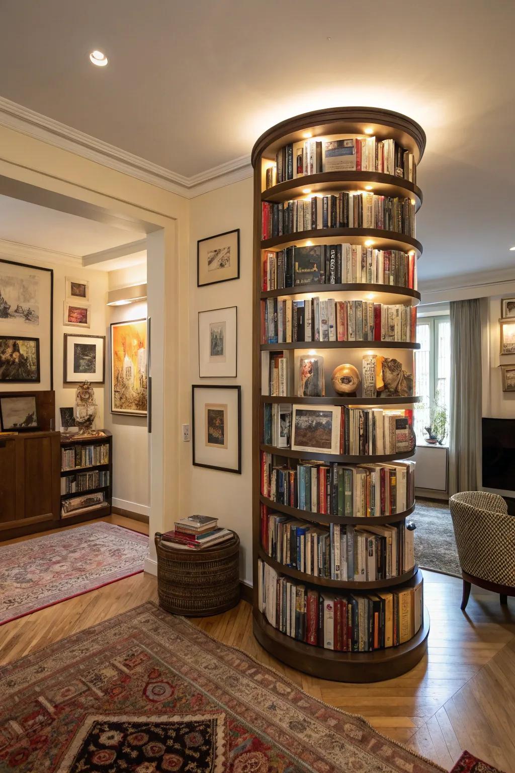 A dynamic décor keeps the living space lively and inspiring.