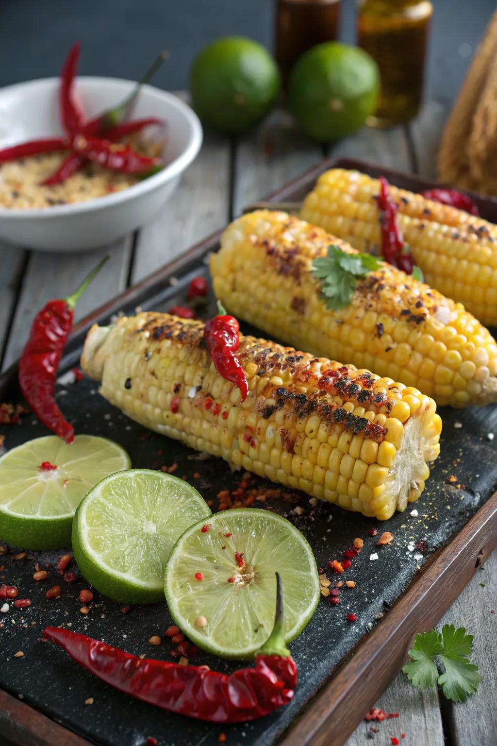 Vibrant heat wave corn, perfect for summer.