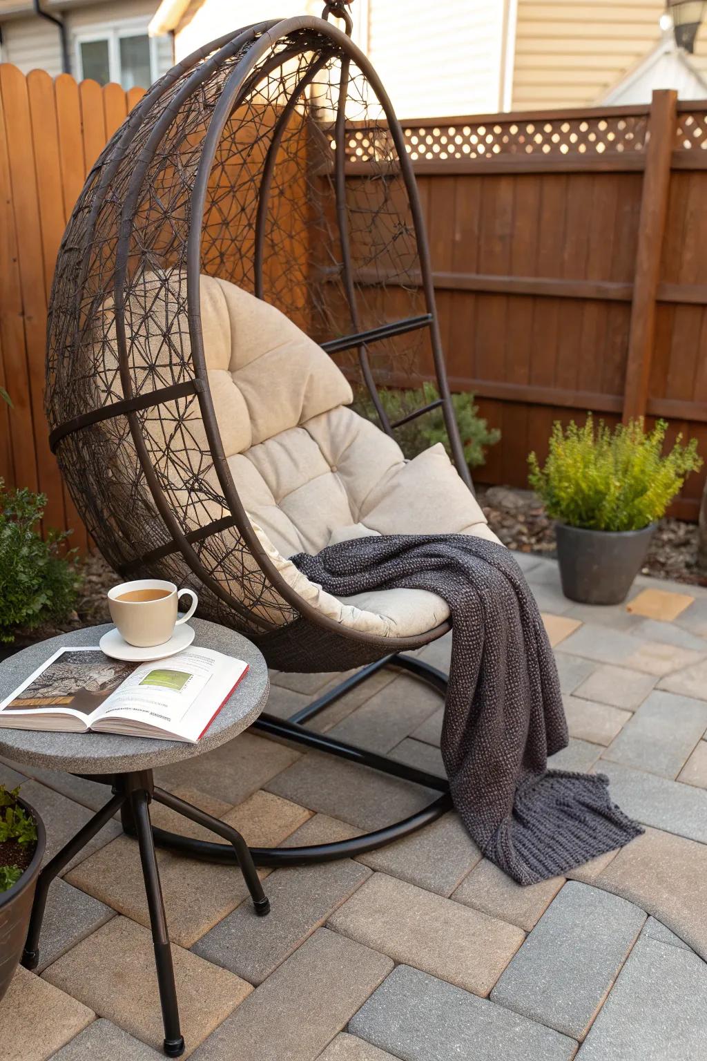 Improve convenience with a side table.
