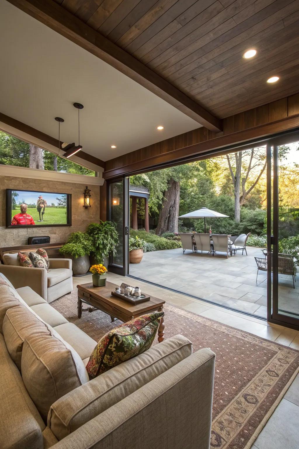 An outdoor connection that expands your entertainment options.