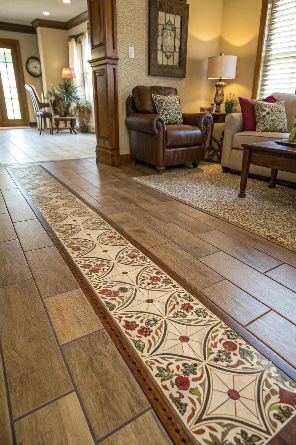 Patterned fabric adding comfort and synergy.