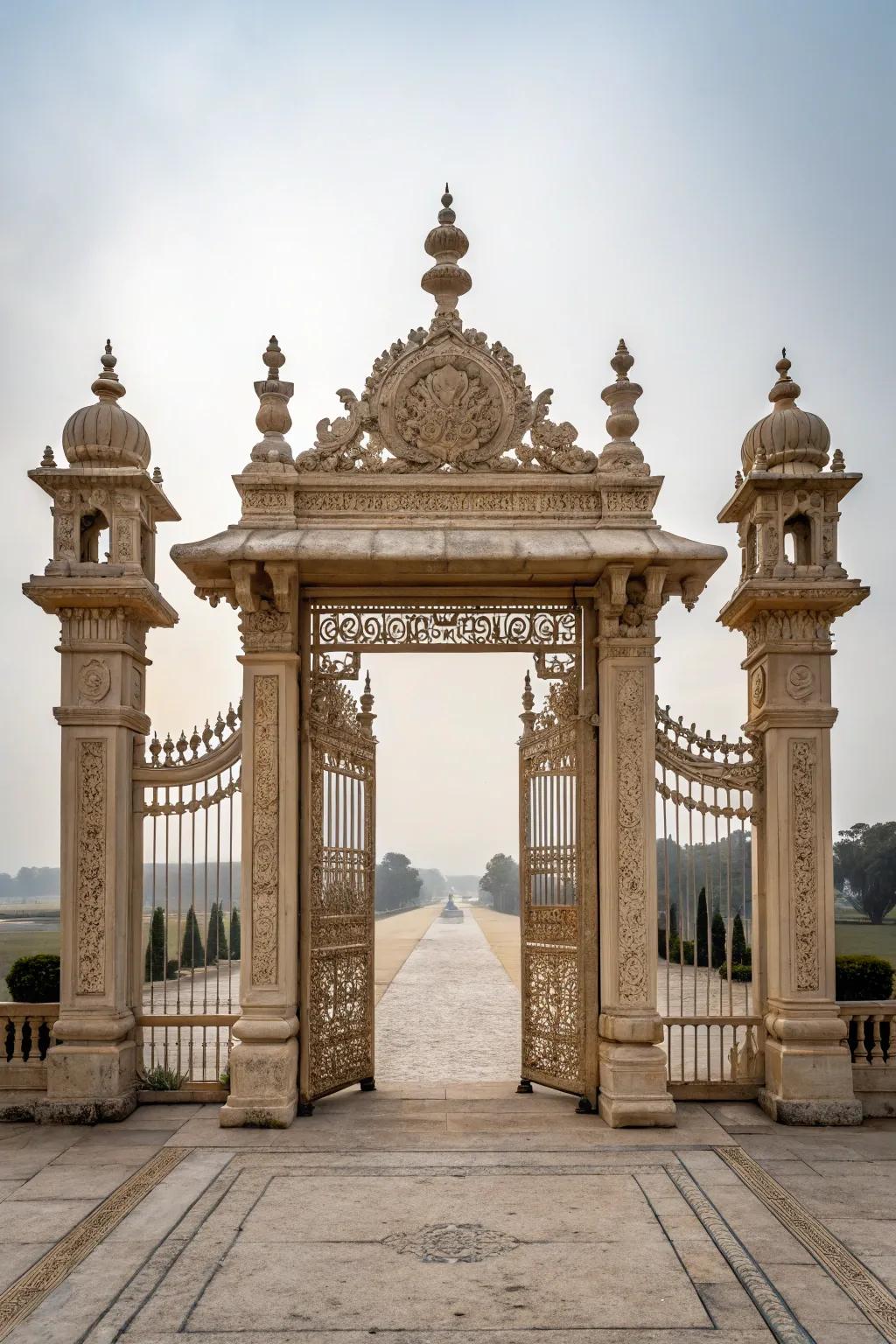 Symmetrical gates establish a sense of equilibrium and concord.