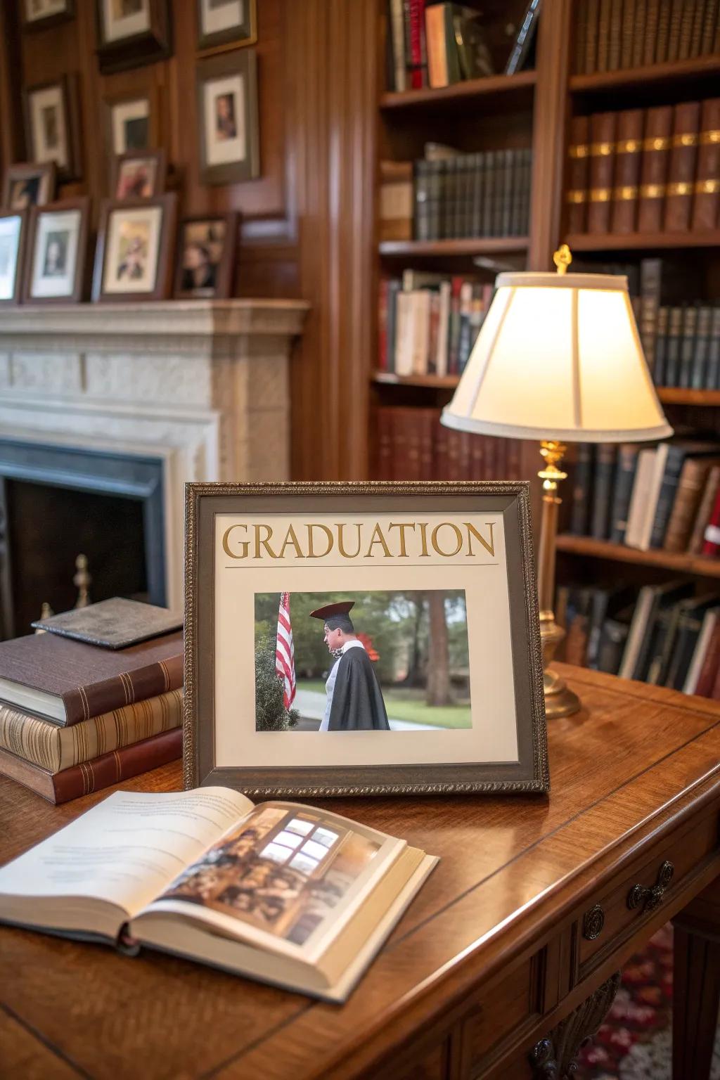 Storybook displays weave a narrative of your graduation journey.