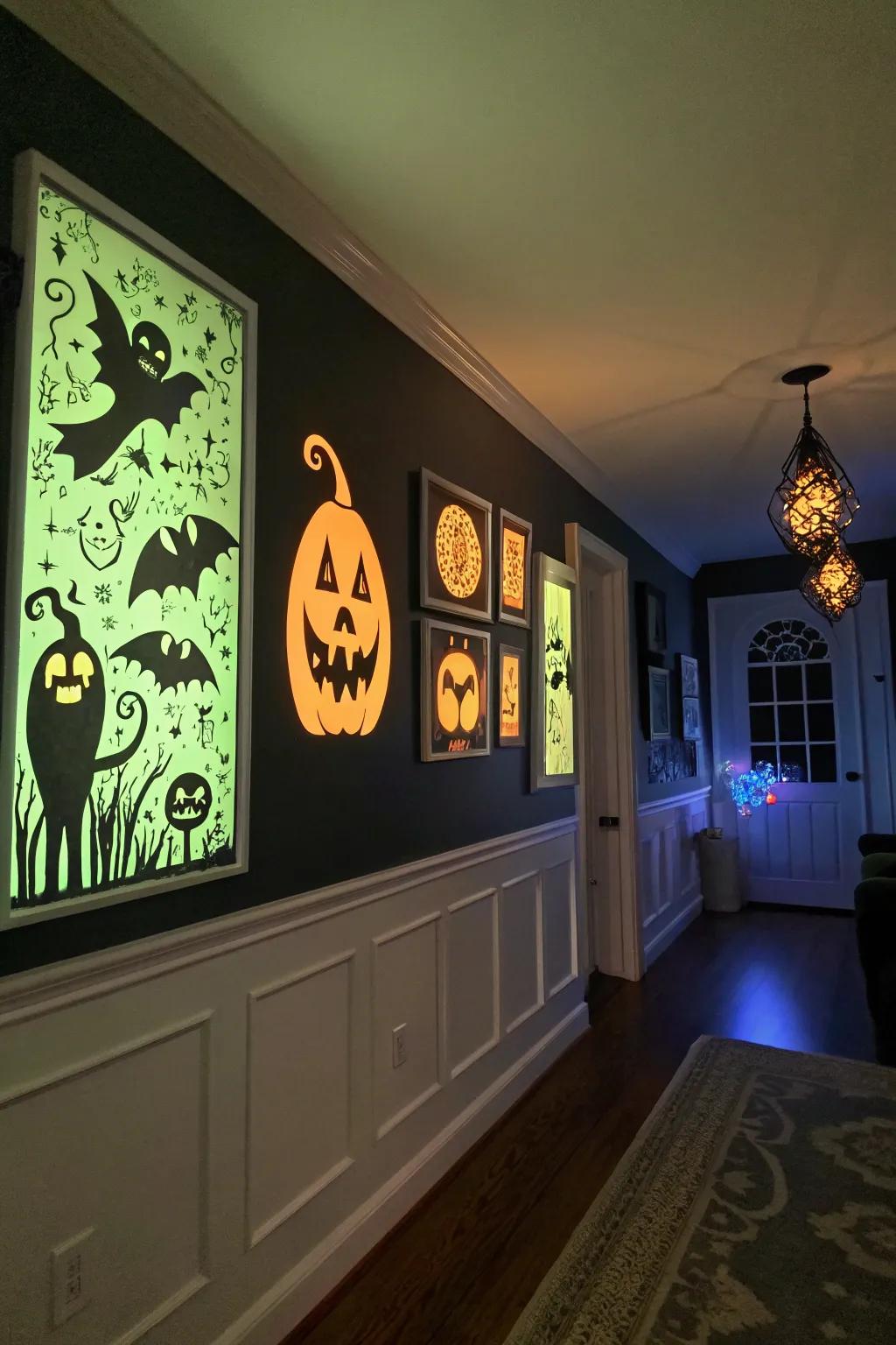 Shine-in-the-dark art adds a magical nighttime effect