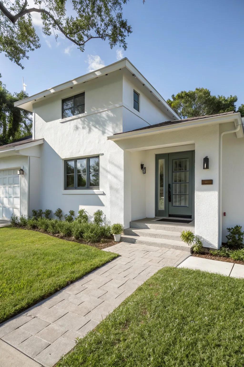 A fresh coat of paint rejuvenates this home's facade.