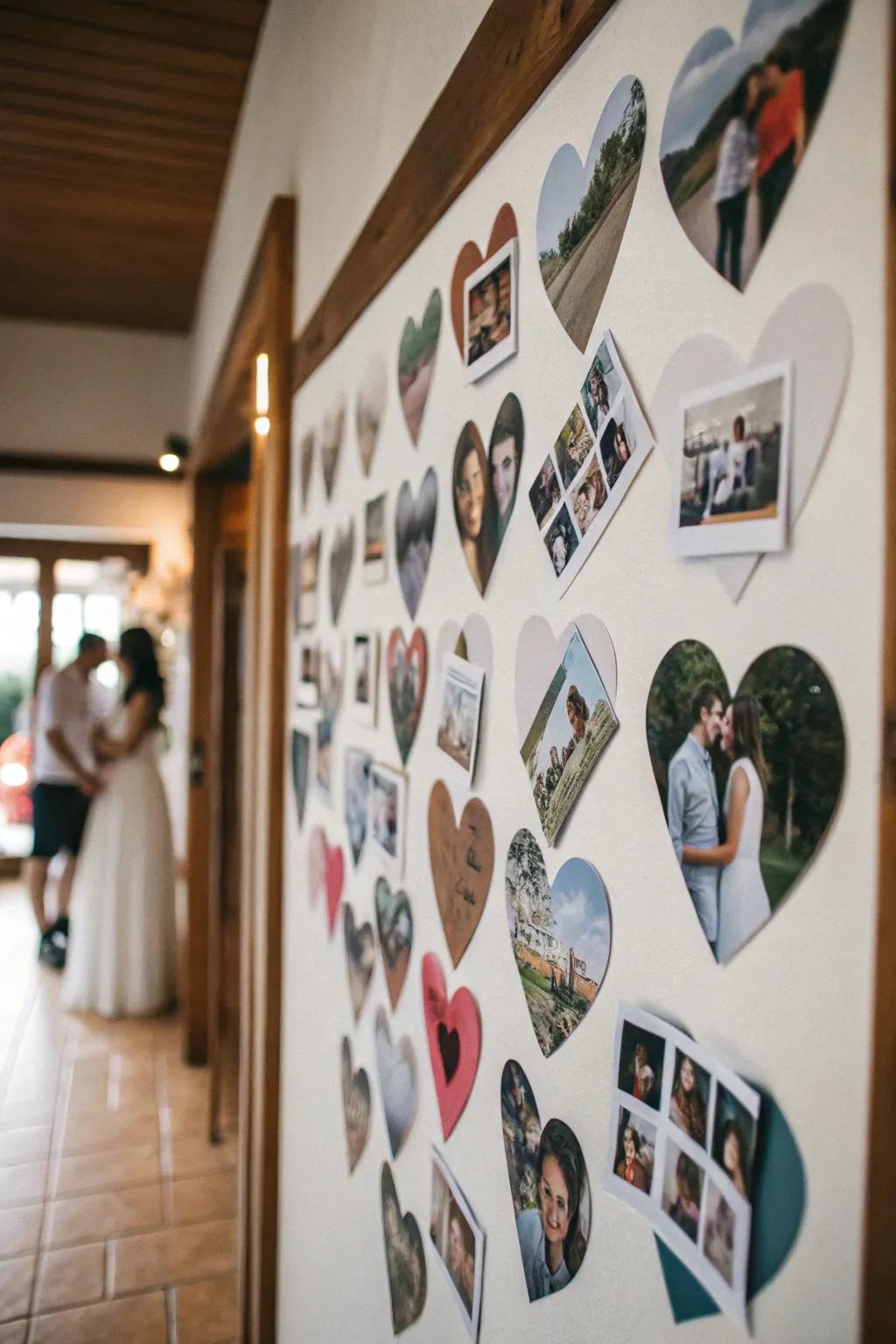 A personal arrangement of photos celebrating love.