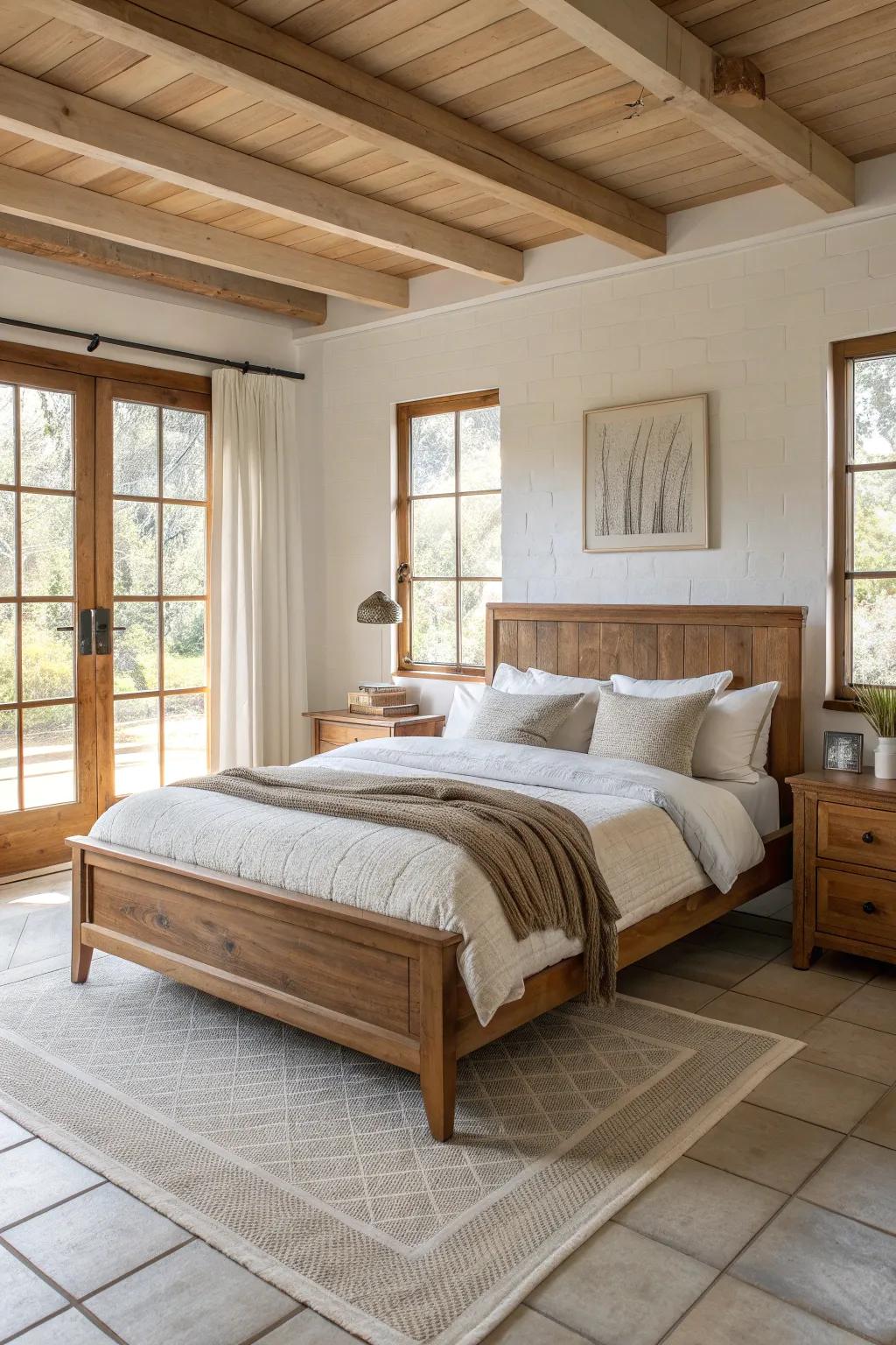 Diverse timber shades add depth and character to this harmonious Japandi space.